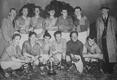 Gilbert (back left) with the 1955-56 Cowfold team