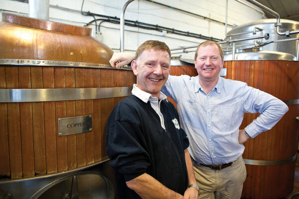 Ian and Nigel at the Brewery