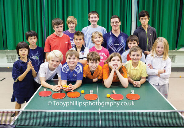 Horsham Table Tennis Club youngsters