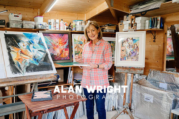 Angela at her Horsham Studio (©Alan Wright Photography)