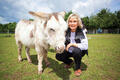 Alexandra Bastedo at the ABC Animal Sanctuary