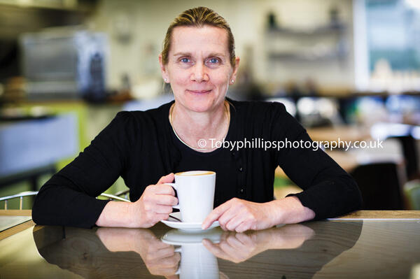 Billy at her roadside cafe Billy at her roadside cafe