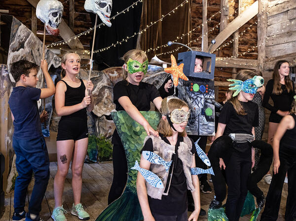 Youngsters made their own costumes for the final Build an Opera performance Youngsters made their own costumes for the final Build an Opera performance