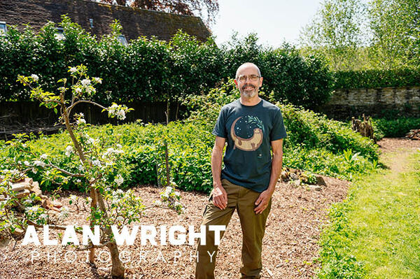 Tony Cook at the new Wildlife Garden (©AAH/Alan Wright) Tony Cook at the new Wildlife Garden (©AAH/Alan Wright)