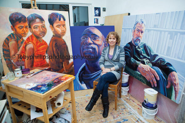 Claire Phillips in her studio Claire Phillips in her studio