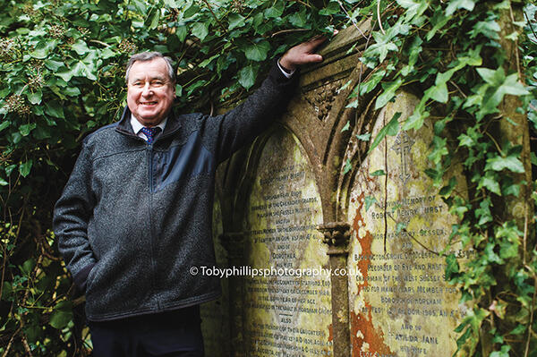 HDC's Paul Kirkbride at Denne Road Cemetery