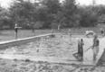 The Farlington swimming pool shortly after its  construction in 1957