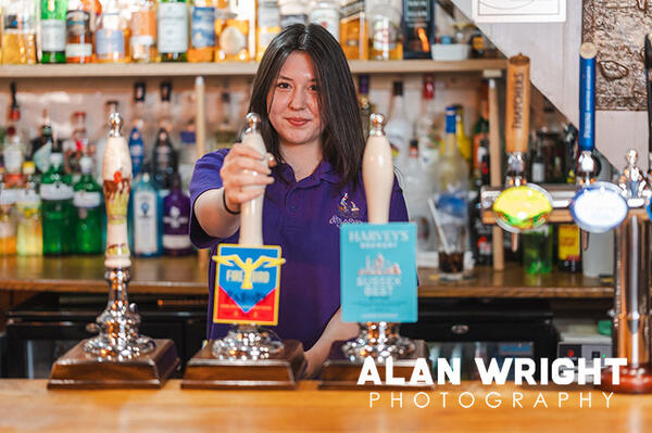 The pub serves local beers (©AAH/AW) The pub serves local beers (©AAH/AW)