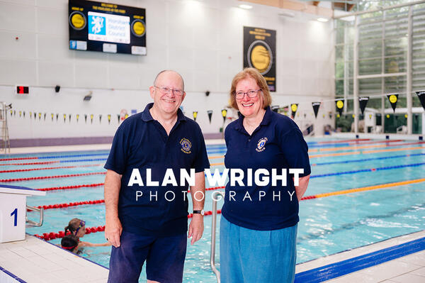 Lions Club members David Trowbridge and Clare Wilson