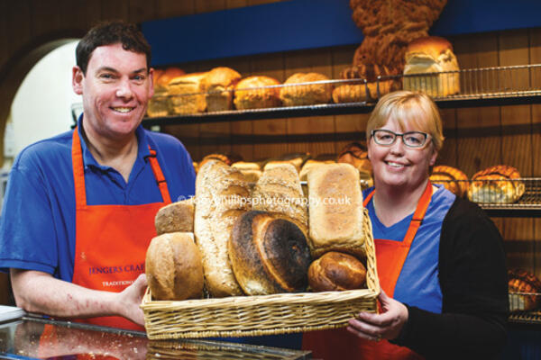 Mark and Helen at Jengers Craft Bakery