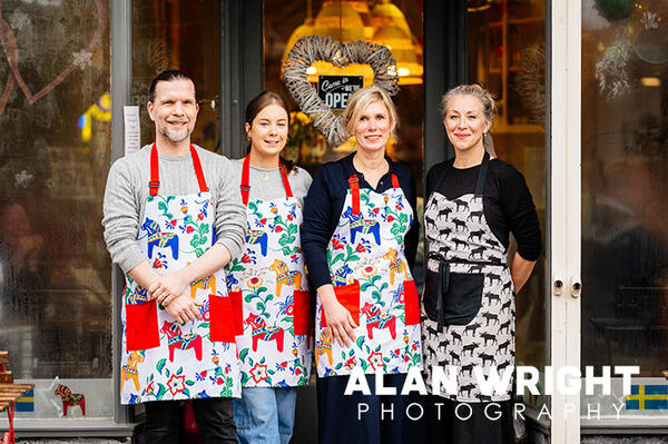 Janne, Kristina, René and Jo at Johansson’s Cafe (©AAH/Alan Wright)