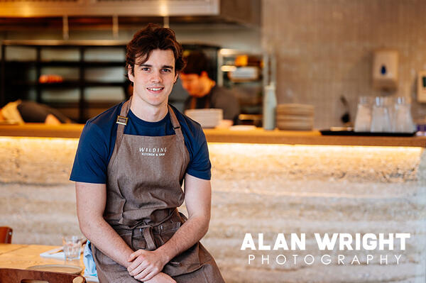 Ned Burrell at the Wilding Kitchen, Knepp (©AAH/Alan Wright)