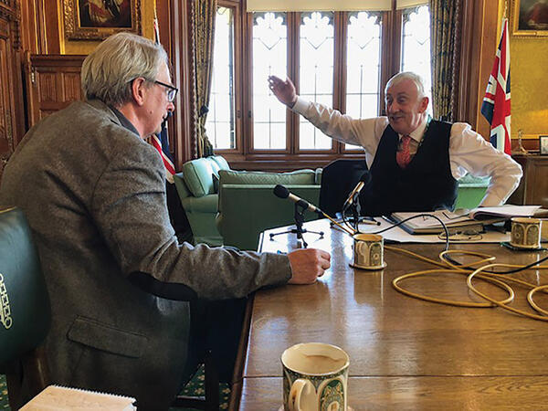 interviewing Sir Lyndsay Hoyle, Speaker of the Commons interviewing Sir Lyndsay Hoyle, Speaker of the Commons