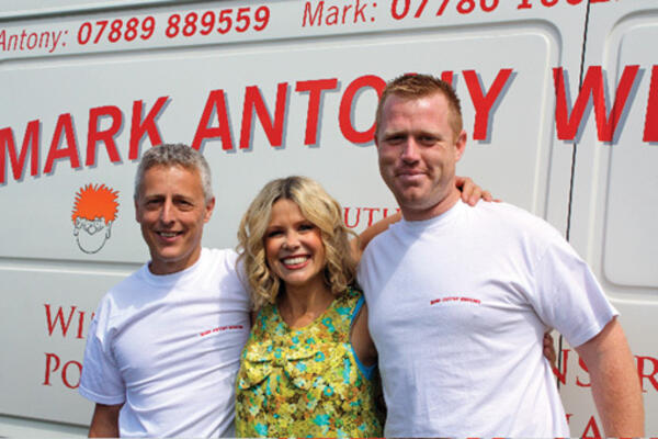 Antony and Mark with Melinda Messenger