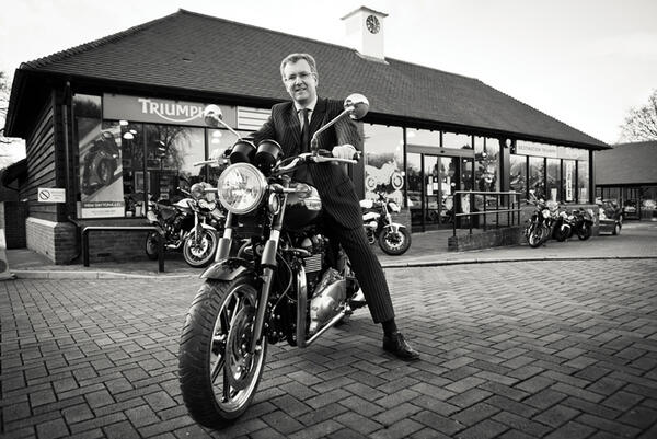 Nigel Winter on a Bonneville at Destination Triumph