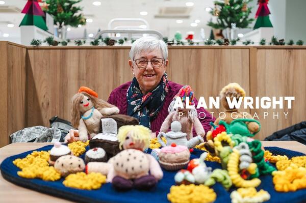 Janey Evans with a Calendar Girls themed topper (©AAH/Alan Wright Photography) Janey Evans with a Calendar Girls themed topper (©AAH/Alan Wright Photography)