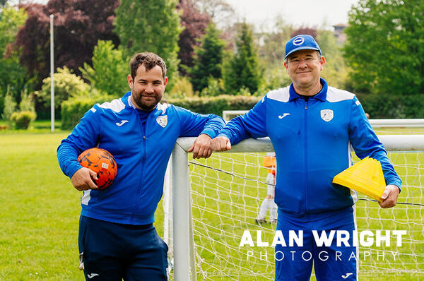 Dan and Trevor Evershed at the North Sussex Soccer Academy (©AAH/Alan Wright)
