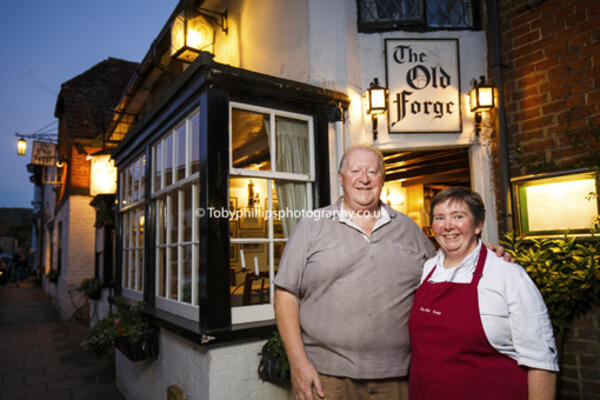 Clive and Cathy Roberts at Old Forge, Storrington