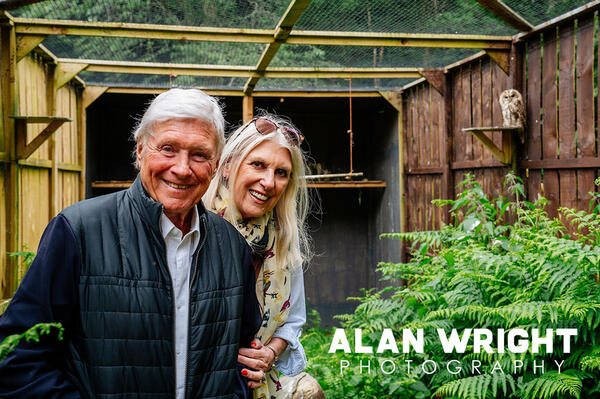 David and Dreene Hamilton with the tawny owls (©AAH/AW) David and Dreene Hamilton with the tawny owls (©AAH/AW)