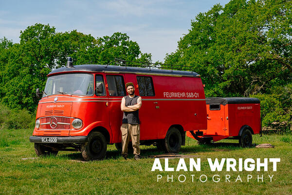 1950s Mercedes fire truck now used for glamping (©AAH/AW) 1950s Mercedes fire truck now used for glamping (©AAH/AW)