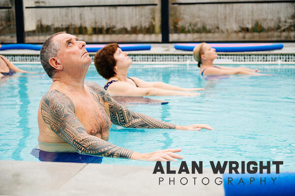 Bryan Martin attends Aqua Yoga every week (©AAH/AW)