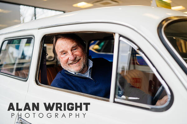 Tony Thorpe with a classic Skoda Octavia at Station Garage, Broadbridge Heath (©AAH/Alan Wright)