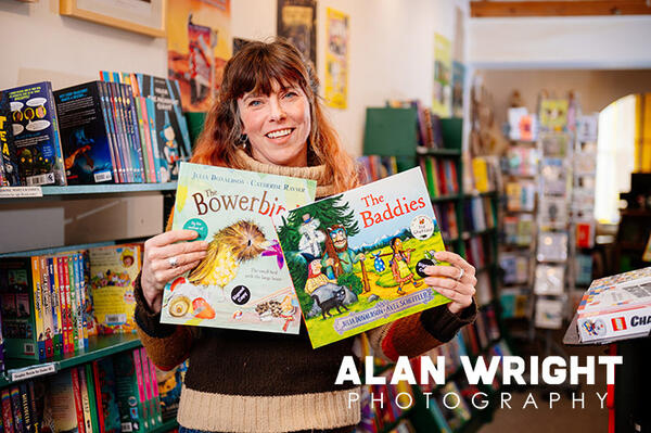 Gudrun Bowers with some of Julia Donaldson’s  popular books (©AAH/Alan Wright)