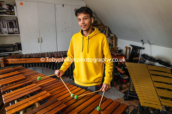 Toril at home on the marimba (©AAH/Toby Phillips Photography) 