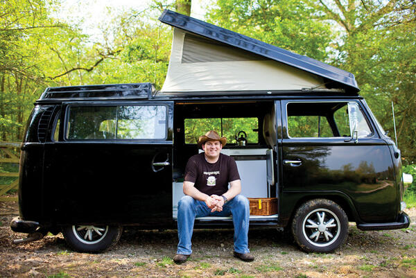 Peter Middleton and his VW Camper Van