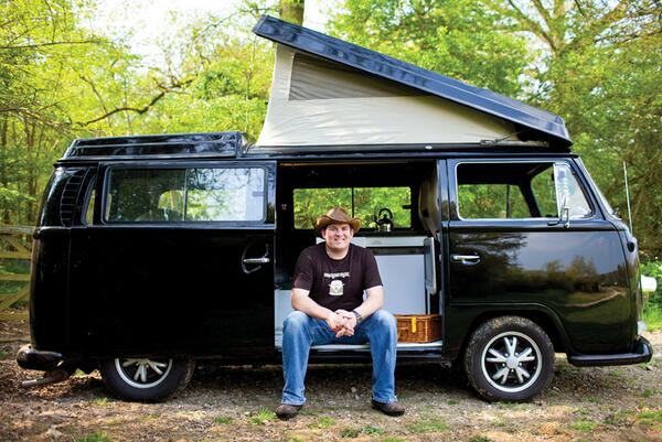 Peter Middleton and his VW Camper Van Peter Middleton and his VW Camper Van